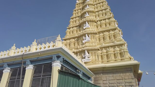 The city of Mysore. Chamundeshwari Temple. An important Hindu monument