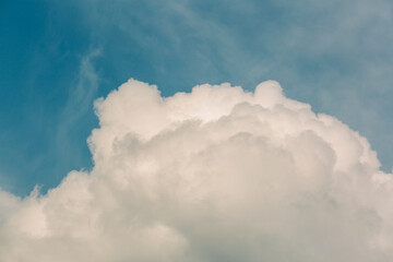 background of white cloud and blue sky