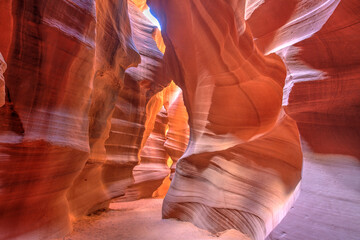 The color of the Upper Antelope Canyon, Arizona, United States