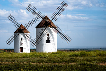Fototapeta na wymiar Molinos de Viento, Gigantes de Don Quijote.