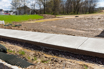 new concrete footpath sidewalk cement