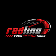 Redline logotype, design symbol. Automotive car logo. - obrazy, fototapety, plakaty