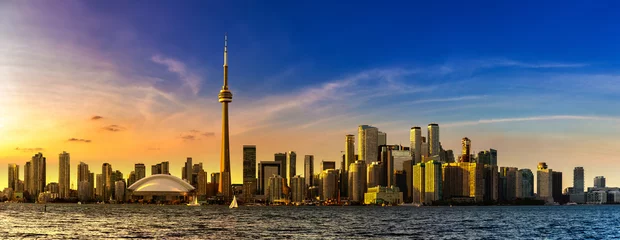 Fotobehang Toronto skyline at sunset, Canada © Sergii Figurnyi