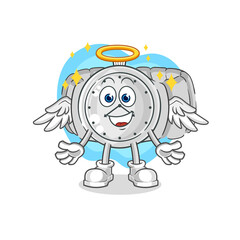 Obraz na płótnie Canvas wristwatch angel with wings vector. cartoon character