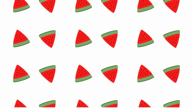 Background of animated vector watermelon slices