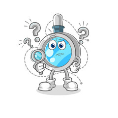 magnifying glass searching illustration. character vector