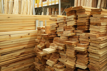 Store with variety of timber for construction and repair.