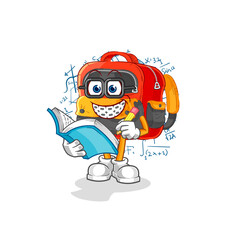 Obraz premium backpack geek cartoon. cartoon mascot vector