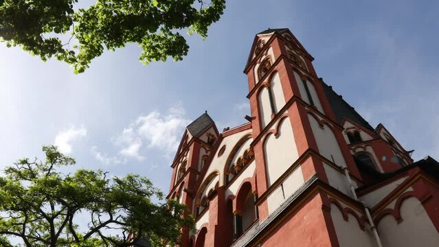 the historic dom zu limburg church in germany 30fps 4k video