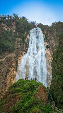 Bridal Veil Waterfall in El Chiflon Park