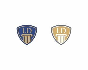 Letters LD, Law Logo Vector 001
