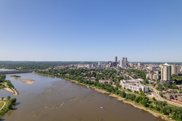 Tulsa Oklahoma Downtown Skyline Route 66 Arkansas River Blue Sky