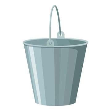 Metal Bucket Vector Illustration