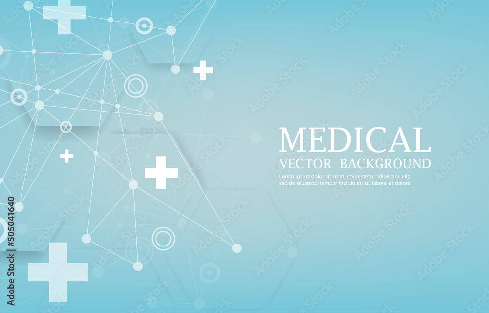 Wall mural abstract medical wallpaper futuristic polygon concept