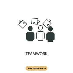 teamwork icons  symbol vector elements for infographic web
