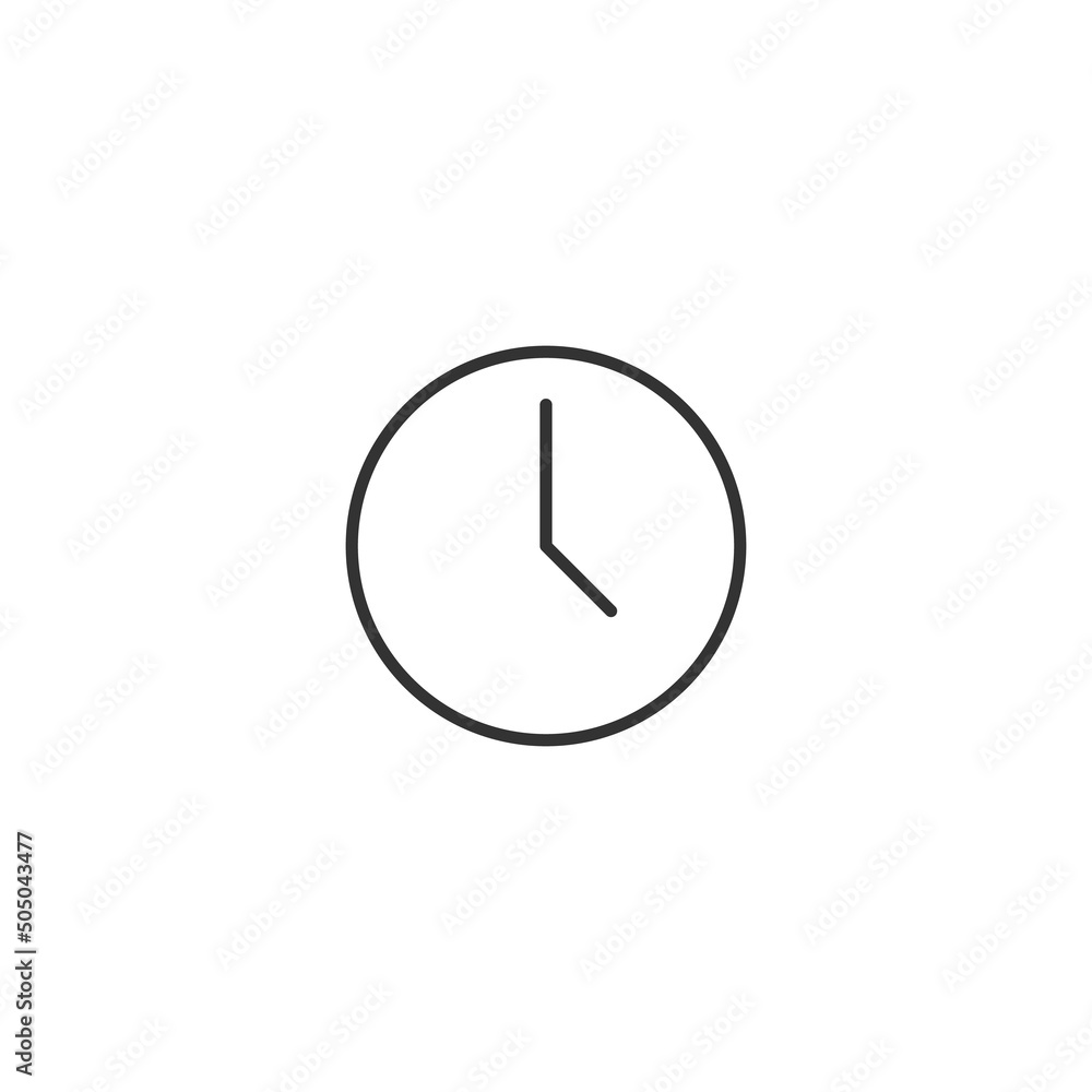 Poster time and clock. minimalistic illustration drawn with black thin line. editable stroke. suitable for 