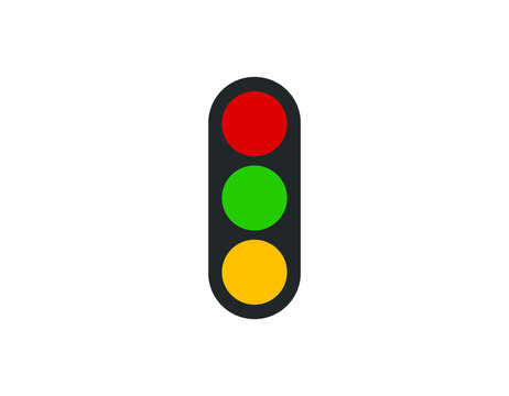 Traffic Light On White Background. Flat Style. Traffic Sign For Your Web  Site Design, Logo, App, UI. Traffic Signal Symbol. Traffic Light Warning  Sign. Royalty Free SVG, Cliparts, Vectors, and Stock Illustration.