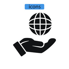 responsibility icons  symbol vector elements for infographic web