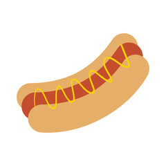 hot dog with mustard