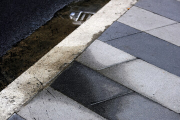 crossing in the street