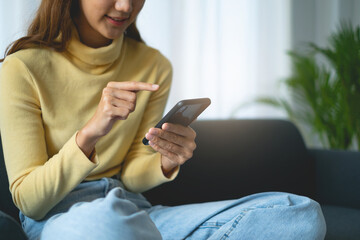 Businesswoman teacher or mentor coach speaking to customer about financing by video call. Finance concept.