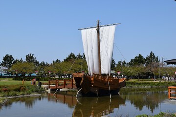 日和山公園の千石船（北前船）／...