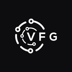 VFG technology letter logo design on black  background. VFG creative initials technology letter logo concept. VFG technology letter design.