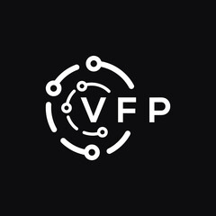 VFP letter logo design on black background. VFP  creative initials letter logo concept. VFP letter design.