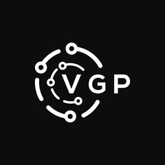 VGP letter logo design on black background. VGP  creative initials letter logo concept. VGP letter design.