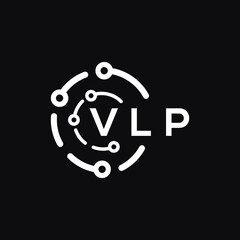 VLP technology letter logo design on black  background. VLP creative initials technology letter logo concept. VLP technology letter design.