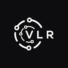 VLR technology letter logo design on black  background. VLR creative initials technology letter logo concept. VLR technology letter design.