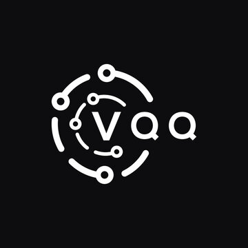 VQQ technology letter logo design on black  background. VQQ creative initials technology letter logo concept. VQQ technology letter design.

