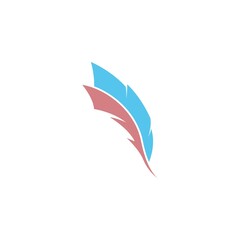 Feather icon logo illustration