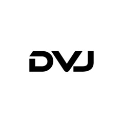 DVJ letter logo design with white background in illustrator, vector logo modern alphabet font overlap style. calligraphy designs for logo, Poster, Invitation, etc.