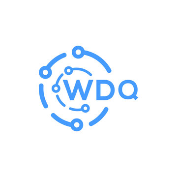WDQ technology letter logo design on white  background. WDQ creative initials technology letter logo concept. WDQ technology letter design.
