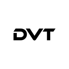 DVT letter logo design with white background in illustrator, vector logo modern alphabet font overlap style. calligraphy designs for logo, Poster, Invitation, etc.