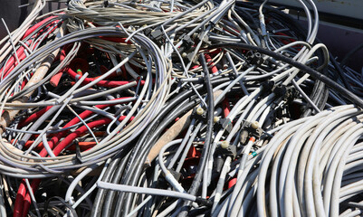 isolated CABLES  for the transport of the electric current in the landfill for the recovery of...