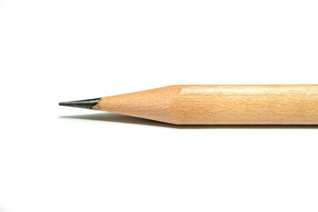 Close up a Pencil on white background.