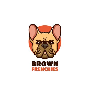Brown Frenchies Creative Cartoon Mascot Logo