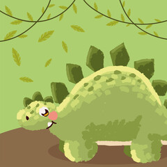 cute stegosaurus dinosaur © djvstock