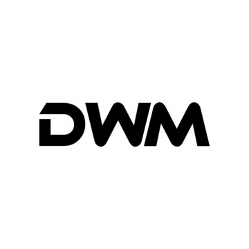 DWM letter logo design with white background in illustrator, vector logo modern alphabet font overlap style. calligraphy designs for logo, Poster, Invitation, etc.