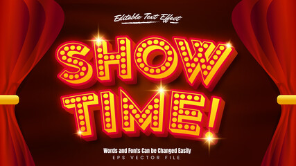 Show time editable text effect