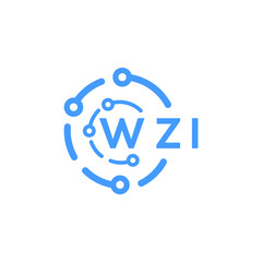 WZI technology letter logo design on white  background. WZI creative initials technology letter logo concept. WZI technology letter design. - obrazy, fototapety, plakaty