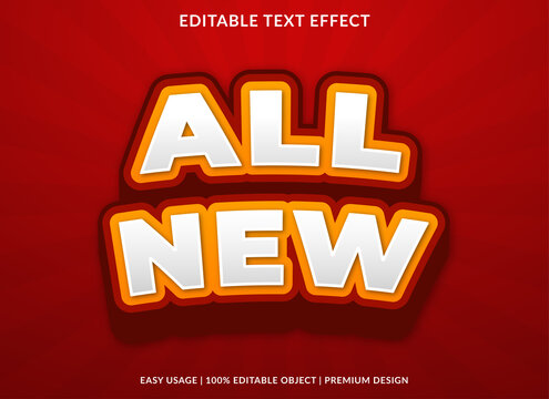 all new text effect template with abstract style use for business logo and brand