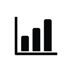 Bar graph icon vector graphic illustration