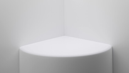Interior white space. for product display or exhibition. 3D render