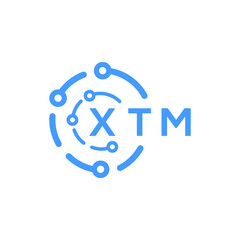 XTM technology letter logo design on black  background. XTM creative initials technology letter logo concept. XTM technology letter design.