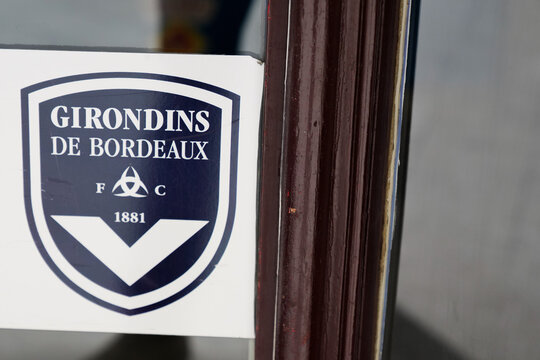 Girondins de Bordeaux shop store sign and text brand for FC Logo football Club