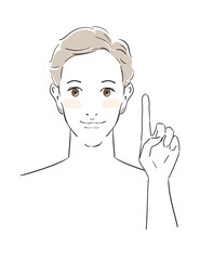 ポイントを説明するイケメン男性
