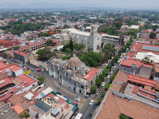 Fototapeta na wymiar Convent set at Cuernavaca Morelos